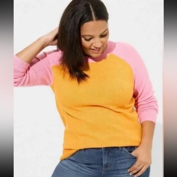 Torrid Women’s Fuzzy Pullover Long Sleeve Sweater NWT Bright Marigold 4X - Picture 12 of 12